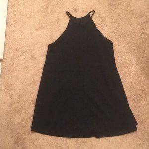 Black halter top dress